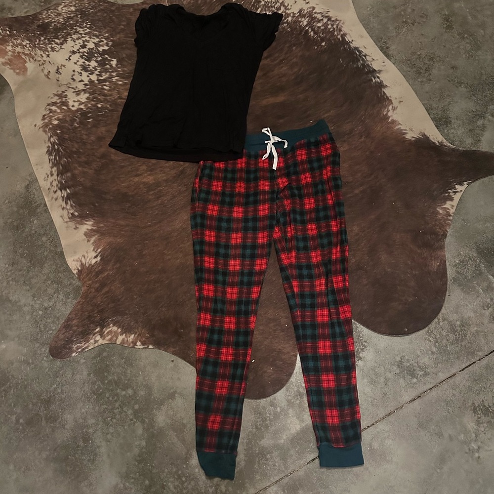 Little sleepies Green Sleepwear with Plaid Lining